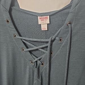Mossimo Supply Co. Blue Lace-Up Hoodie